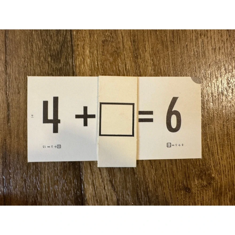Ed-U-Cards Math Addition Flash Cards Kids Good Vintage 1966 Sliding Number Cover